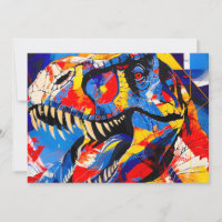 Fusão do Dinossauro T-rex Retro Selvagem