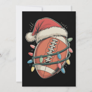 Cartão De Festividades Futebol Natal Chapéu de Papai Noel Férias Esportes