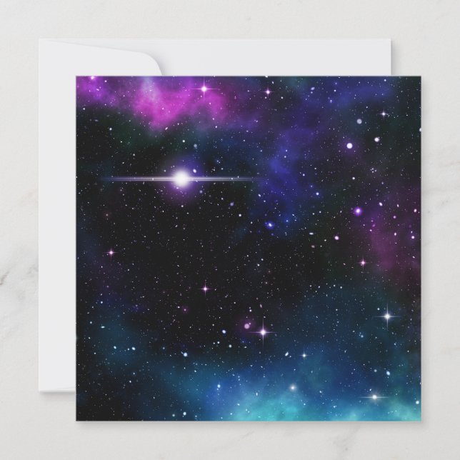 Cartão De Festividades Galáxia (Frente)