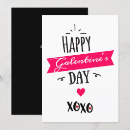 Cartão De Festividades Galentine X ❤ X ☐ | Feliz Dia dos Galentinos rosas
