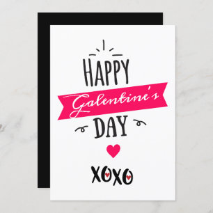 Cartão De Festividades Galentine X ❤ X ☐ Feliz Dia dos Galentinos rosas