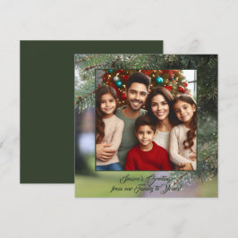 Cartão De Festividades Galeria de Fotos Elegantes Ramos de Árvore Sempre-