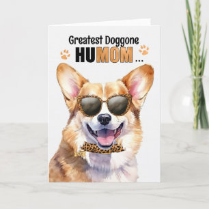Cartão De Festividades Galsh Corgi Dog Maior Dia de as mães HuMOM