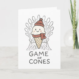 Cartão De Festividades Game of Cones - Funny Christmas Card