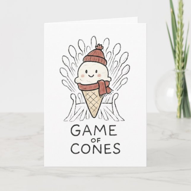 Cartão De Festividades Game of Cones - Funny Christmas Card (Frente)
