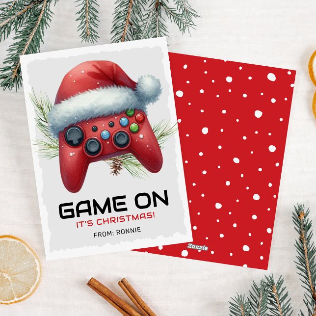 Cartão De Festividades Gaming Kids Classroom Christmas (Criador carregado)