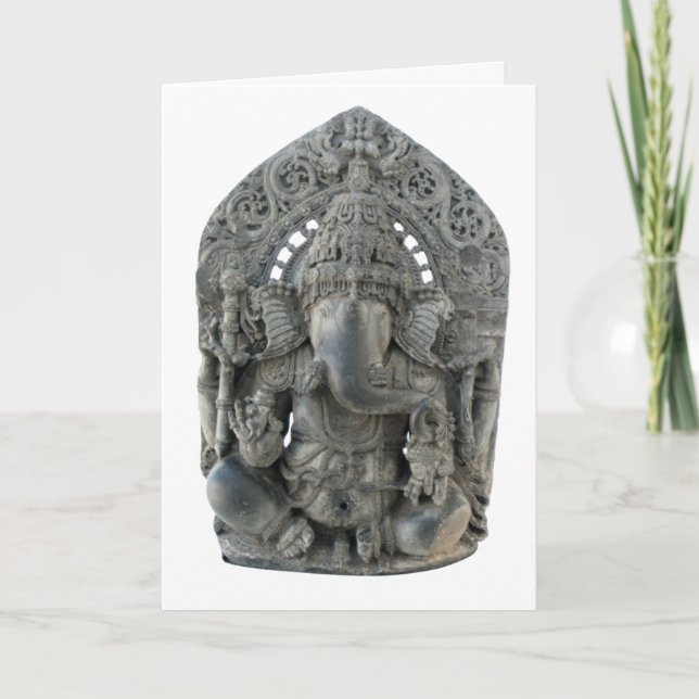 Cartão De Festividades Ganesh Statue Greeting Card (Frente)