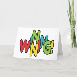 Cartão De Festividades Ganhando!