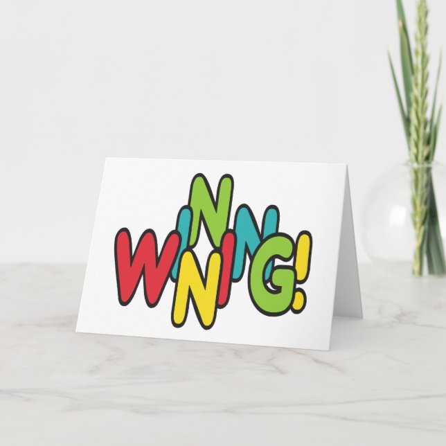 Cartão De Festividades Ganhando! (Frente)