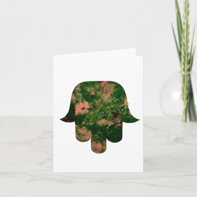 Cartão De Festividades Garden Hamsa Balloon Painting Studio Art  (Frente)