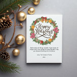 Cartão De Festividades Garland Flat de Natal Moderno<br><div class="desc">Aceite o espírito da estação com nossa mais nova coleção de cartões de saudação de Natal plana, projetados para espalhar alegria e alegria entre parceiros comerciais, amigos e familiares amados. Nosso sortimento apresenta uma série de designs festivos, cada um preparado para trazer calor e alegria às suas mensagens de feriado....</div>