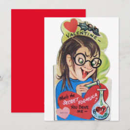 Cartão De Festividades Garota Nerd do Dia dos Namorados Antigamente Maluc