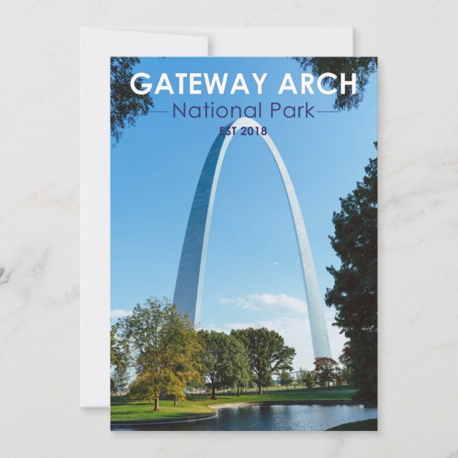 Cartão De Festividades Gateway Arch National Park Missouri (Frente)