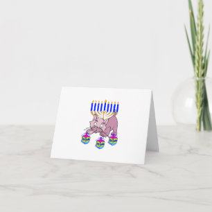 Cartão De Festividades Gatinho Hanukkah