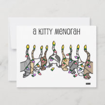 Gatinho Menorah para gatos Hanukkah