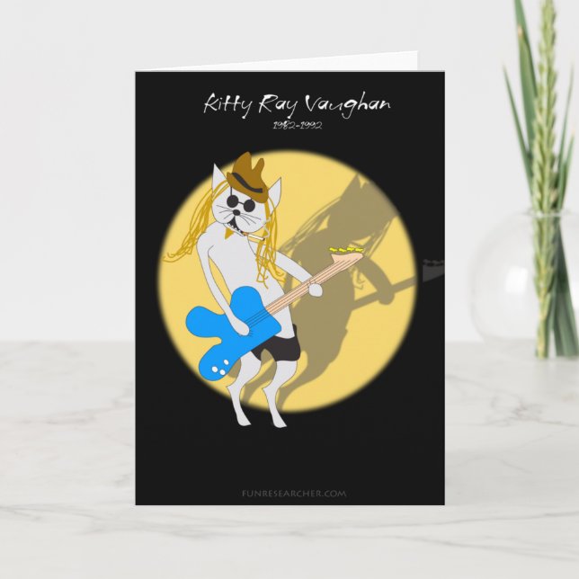Cartão De Festividades Gatinho Ray Vaughan (Frente)