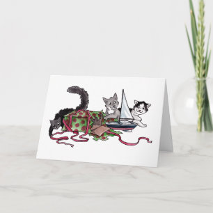 Cartão De Festividades Gatinhos atuais