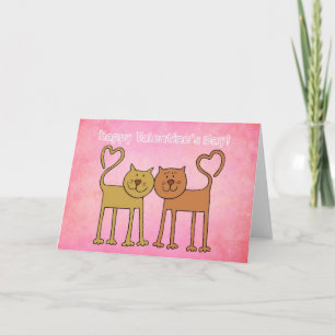 Cartão De Festividades Gatinhos namorados