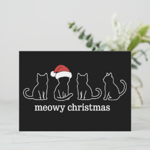 Cartão De Festividades Gatito Meowy Catmas Natal Gato Feliz Presente 