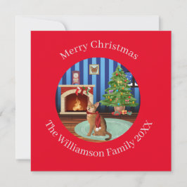 Cartão De Festividades Gato Abissínio Personalizado Kitty