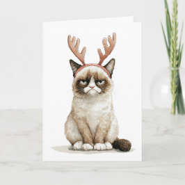 Cartão De Festividades Gato Babaca de Natal