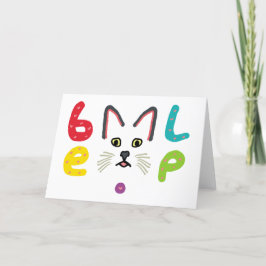 Cartão De Festividades Gato de Blep