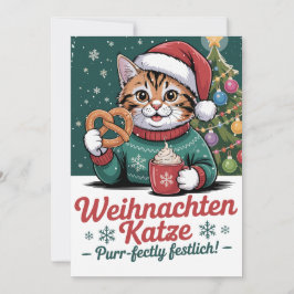 Cartão De Festividades Gato de Natal - Christmas Cat