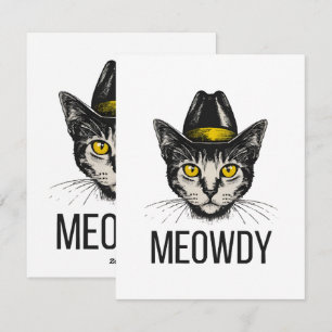 Cartão De Festividades Gato Divertido Miau