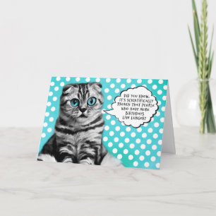 Cartão De Festividades Gato e Piada de Cartum de Aniversário Engraçado