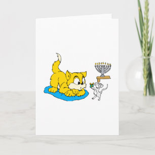 Cartão De Festividades Gato e Rato