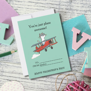 Cartão De Festividades Gato engraçado Você é um avião Incrível Dia dos Na