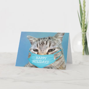 Cartão De Festividades Gato Frustrado "Felizes Festas"