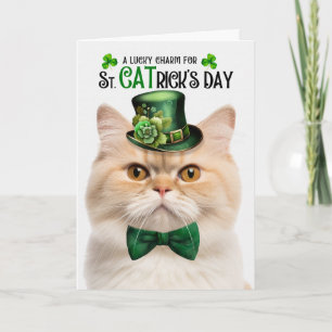 Cartão De Festividades Gato Munchkin Salsicha no Dia de São Patrício Amul