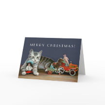 Gato Silver Tabby - Natais vintages Cat