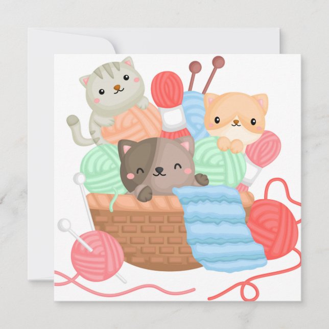 Cartão De Festividades Gatos (Frente)