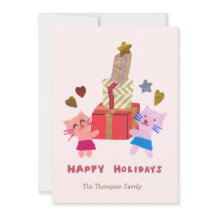 gatos adoráveis com caixas de presente rosa