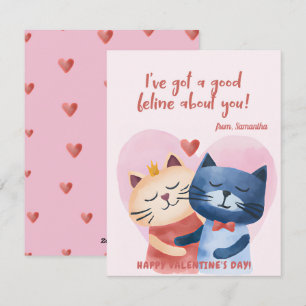 Cartão De Festividades Gatos Bonitos Punny Engraçados Dia de os namorados