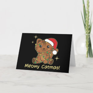 Cartão De Festividades Gatos de Natal Gatos Gatos Gafanhotos de Gatos de