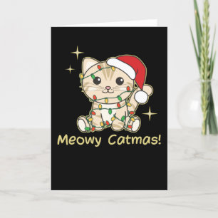Cartão De Festividades Gatos Natal Animais Fofos Gatos Meowy Catmas