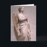 Cartão De Festividades Gaudete Christmas Card<br><div class="desc">A sculpture of the Archangel Gabriel and a Latin Christmas Carol for your medievalist friends.</div>
