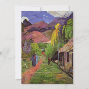 Cartão De Festividades Gauguin - Estrada no Taiti