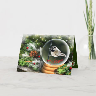 Cartão De Festividades Gaveta-de-neve de Chapim-de-montanha