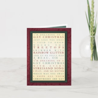 CARTÃO DE FESTIVIDADES GAY CHRISTMAS