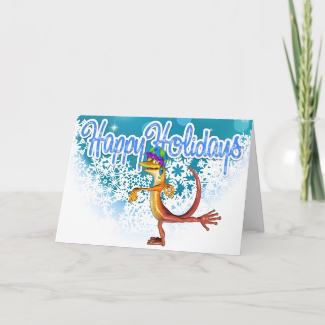 Cartão De Festividades Gecko Holiday / Christmas Card - SRF (Frente)