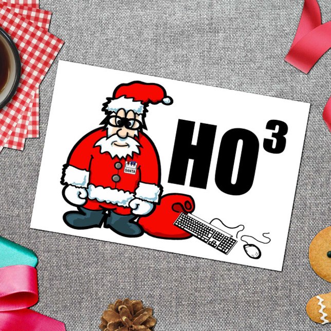 Cartão De Festividades Geek papais noeis (Criador carregado)