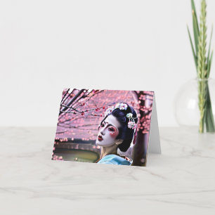 Cartão De Festividades Geisha Japan