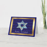 Cartão De Festividades Gem decorated Star of David<br><div class="desc">Gems and sparklies filling in the shape of the Star of David make this a very special gift for yourself or friends and family this Hanukkah.</div>