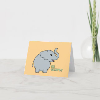 Cartão De Festividades Gentle Baby Elephant
