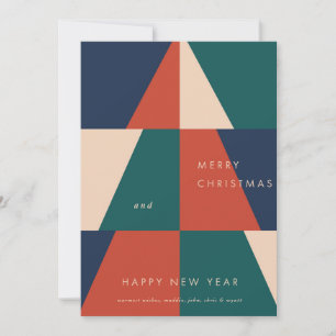 Cartão De Festividades Geometria Moderna de Natal