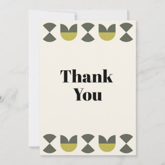 Cartão De Festividades Geometric Light peach Thank You Card